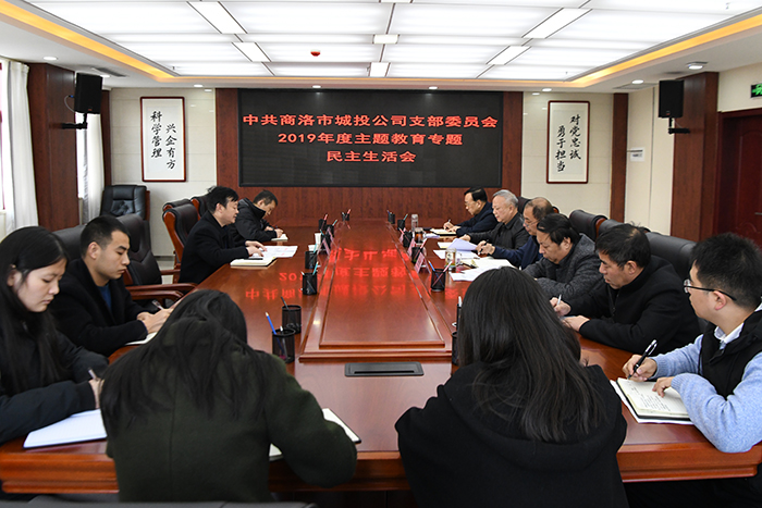 商洛市城投公司召開(kāi)&ldquo;不忘初心    牢記使命&rdquo;2019年度主題教育專題民主生活會(huì)
